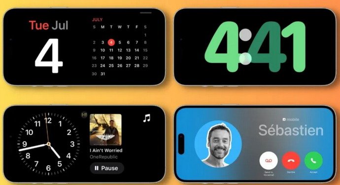 福绵苹果手机维修分享iOS17横屏充电待机显示有什么好处 