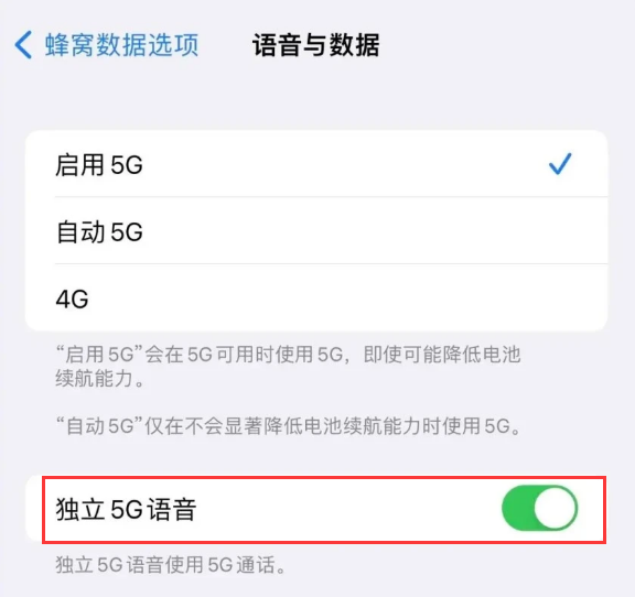 福绵苹果14维修分享iPhone 14 Pro如何开启VoNR 